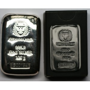 GERMANIA MINT - Barren von 100 Gramm reinem Silber