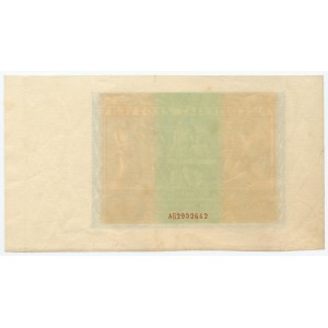 50 złotych 1936 - seria AG - awers bez druku głównego, rewers wydrukowany prawidłowo