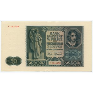 50 zloty 1941 - series E 0114178