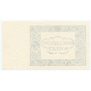 5 zloty 1940-41 - impression en noir sur papier PWPW - avers propre