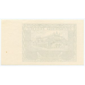 50 zloty 1940 - rovescio stampato in nero - senza serie e numerazione, carta senza filigrana