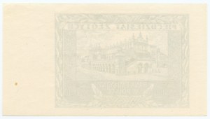 50 zl. 1940 - černě tištěný rub - bez série a číslování, papír bez vodoznaků