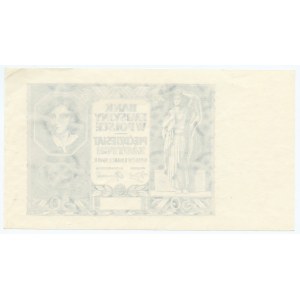 50 zloty 1940 - black print on PWPW paper - reverse clean