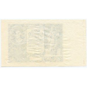 50 Zloty 1940 - schwarzer Druck auf PWPW-Papier - Rückseite sauber