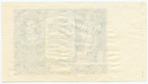 50 zloty 1940 - black print on PWPW paper - reverse clean