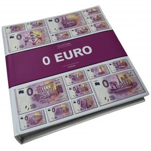 POLAND - 0 EURO banknote set - 54 pieces from 2019 to 2022 in an album.