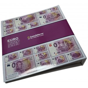 POLAND - 0 EURO banknote set - 54 pieces from 2019 to 2022 in an album.