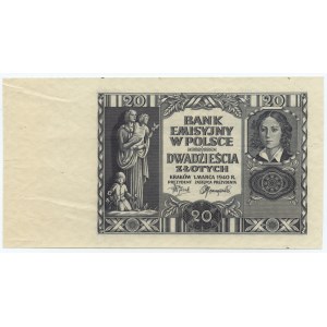 20 Zloty 1940 ohne Serie und Nummerierung und Unterdruck