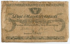 5 Polish marks 1919 - without series and numbering