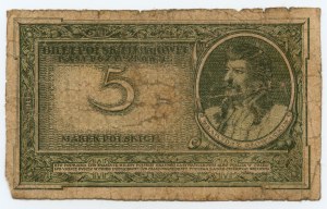 5 Polish marks 1919 - without series and numbering