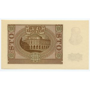 100 Zloty 1940 - Serie B, ZWZ-Fälschung - kirschfarbener Zähler