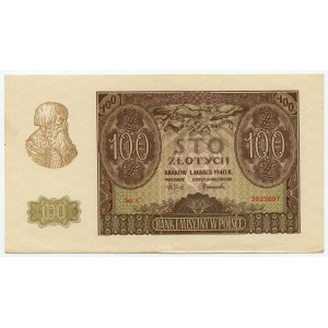 100 zloty 1940 - Série C - RARE