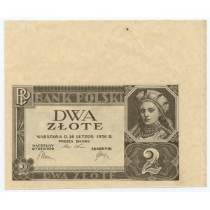 2 zloty 1936 - senza sottostampa, serie e numerazione
