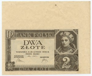 2 zloty 1936 - without subprint, series and numbering
