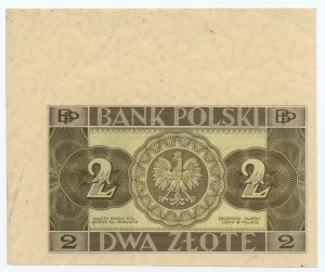 2 zloty 1936 - without subprint, series and numbering