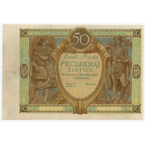 50 złotych 1929 - bez serii oraz numeracji
