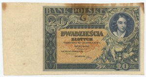 20 zloty 1931 - sans série ni numérotation