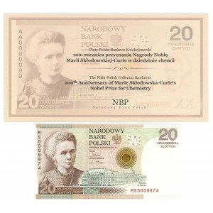 20 Or 2011 - Maria Skłodowska Curie - Lot de 25 pièces