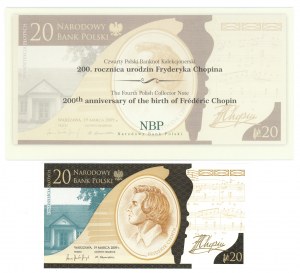20 zloty 2009 - Frederic Chopin - package of 70 banknotes