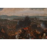Jan Peeter Verdussen (1700-1763) - zugeschrieben, Jan Peeter Verdussen (1700-1763) - zugeschrieben Zwei Schlachtenbilder Schlacht bei Wien 1683 Schlacht bei Parkany 1683