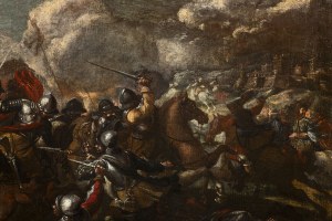 Antonio Calza (1658-1725) , Attributed, Antonio Calza (1658-1725) , Attributed Cavalry battle