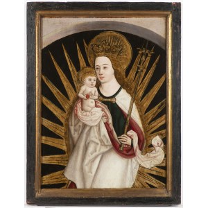 Szwabia ok. 1520 r., Szwabia ok. 1520 r. Madonna z Dzieciątkiem Jezus w aureoli.