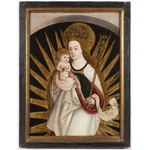 Swabia around 1520, Swabia around 1520 Madonna with the infant Jesus in a halo.