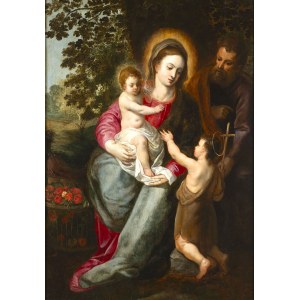 Hendrick van Balen (ca. 1573-1632), Hendrick van Balen (ca. 1573-1632) Maria mit Kind, Johannes der Täufer als Kind und der heilige Joseph.
