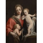 Jacopo Amigoni (1682-1752), Jacopo Amigoni (1682-1752) Madone avec l'enfant Jésus et Jean-Baptiste