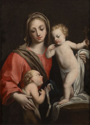 Jacopo Amigoni (1682-1752), Jacopo Amigoni (1682-1752) Madonna with baby Jesus and John the Baptist