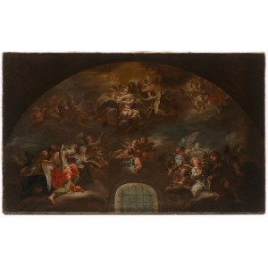 Maestro romano, XVII secolo, Bozzeto, Maestro romano, XVII secolo, Bozzeto Adorazione dell'Agnello