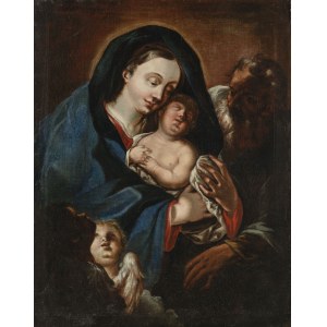 Paul Troger (1698-1762), Attribuito, Paul Troger (1698-1762), Attribuito La sacra famiglia con due angeli