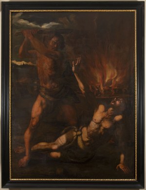 Italian painter of the 17th century, Italian painter of the 17th century. Cain kills Abel