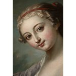 Rosalba Carriera (1675-1757) - zugeschrieben, Rosalba Carriera (1675-1757) - zugeschrieben Mädchen mit einem Hasen