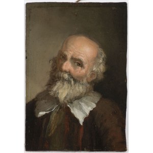 Johann Gabriel Lentzner (1737-1800) - Przypisywany, Johann Gabriel Lentzner (1737-1800) Przypisywany Portret starego mężczyzny