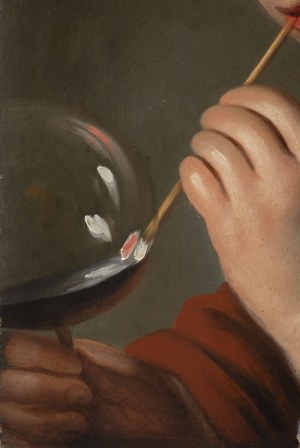 Jacob Adriaensz. de Backer (1608-1651) , Attributed, Jacob Adriaensz. de Backer (1608-1651) , Attributed Little boy blowing soap bubbles