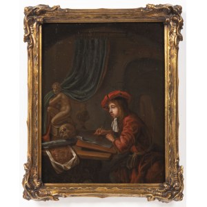 18th century painter, 18th century painter Painter in workshop
