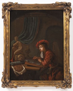 18th century painter, 18th century painter Painter in workshop