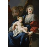 Peintre autrichien des années 18/19, Peintre autrichien des années 18/19 La Sainte Famille avec l'Enfant Jésus endormi