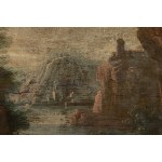 Peintre français 18ème siècle, Peintre français 18ème siècle Couple dans un paysage près d'une rivière