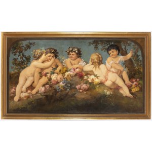 Austrian painter 19th century, Austrian painter 19th century `Cherubs`