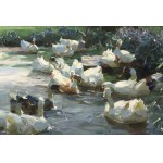 Alexander Koester (1864-1918), Alexander Koester (1864-1918) Enten auf einem Teich