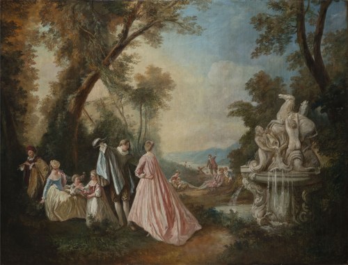 After Nicolas Lancret - Paris 1690-1743, After Nicolas Lancret - Paris 1690-1743 Dance by the fountain