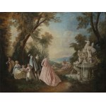 After Nicolas Lancret - Paris 1690-1743, After Nicolas Lancret - Paris 1690-1743 Dance by the fountain