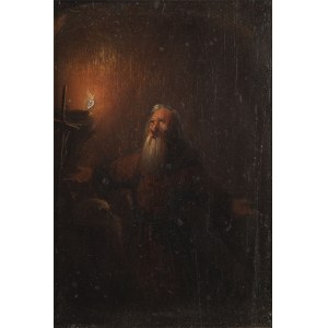 18. storočie maliar, 18. storočie maliar Starý muž s bradou pri modlitbe