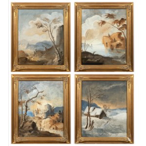 Peintre vers 1900, Peintre vers 1900 Les quatre saisons.