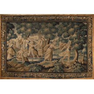 Arazzo di Aubusson, XVII secolo, Arazzo di Aubusson, XVII secolo Paesaggio forestale con Diana e Aktaion