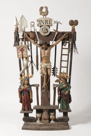 Sculpture around 1840, Stand cross with Arma Christi
