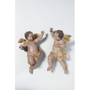 Austrian sculptor 18th century, Pair of angels, Austrian sculptor 18th century