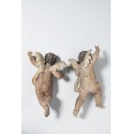 Austrian sculptor 18th century, Pair of angels, Austrian sculptor 18th century